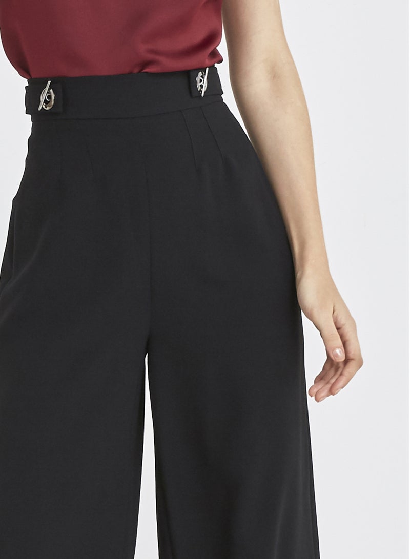 Coast - Derri Eyelet Wide Trouser Me Black - Image 1