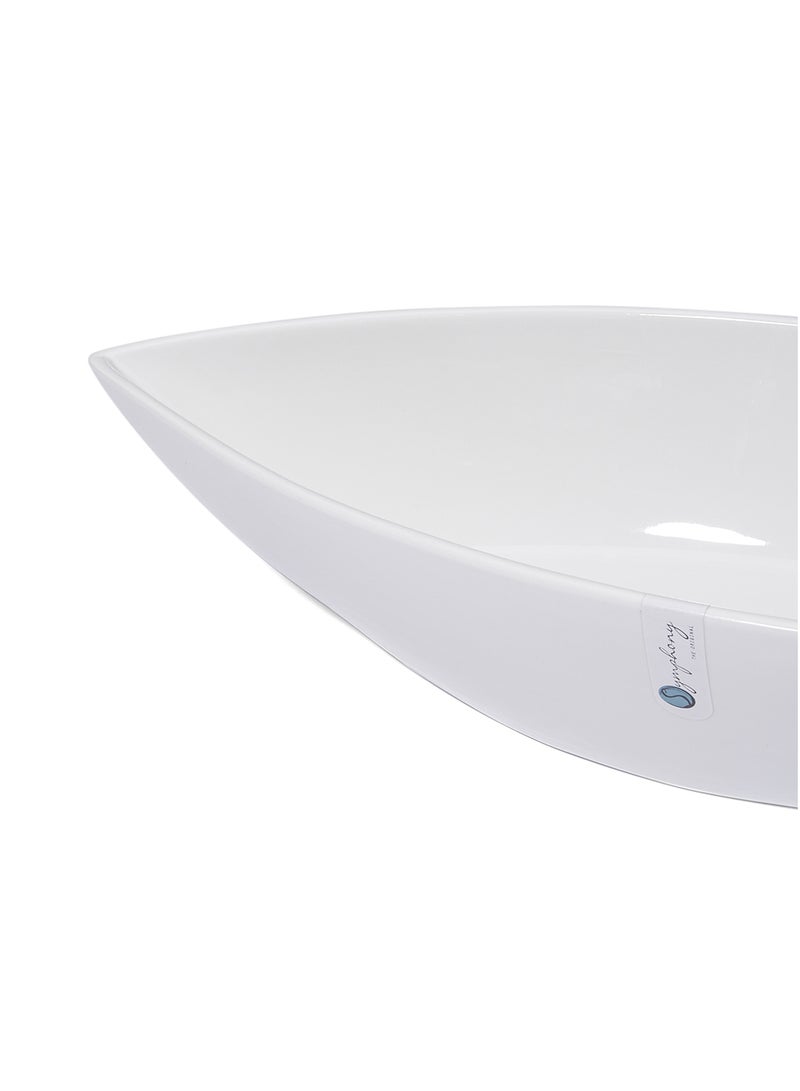 سيمفوني وعاء بيضاوي أبيض 44 x 16سم - Image 2