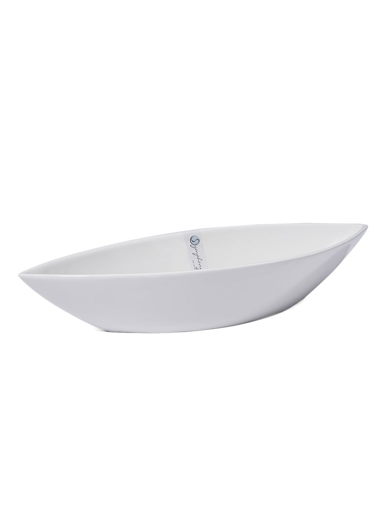 SYMPHONY Oval Bowl White 34 x 13centimeter - Image 1
