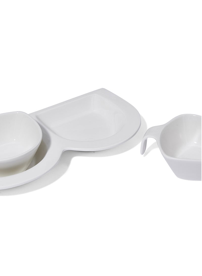 SYMPHONY 3-Piece Paletta Serving Bowl Set White - Image 3