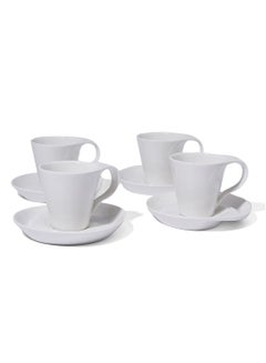 8-Piece Cappuccino Cup And Saucer Set White 240ml - v1537085454/N17285737A_1