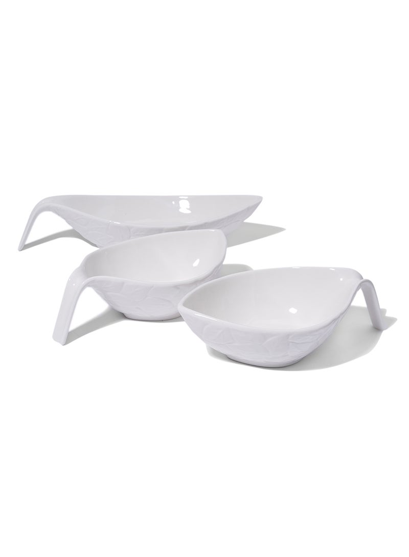 سيمفوني طقم سلطانيات ناتشير لتقديم الطعام من 3 قطع أبيض 34 x 23Ø³Ù†ØªÙŠÙ…ØªØ± - Image 1