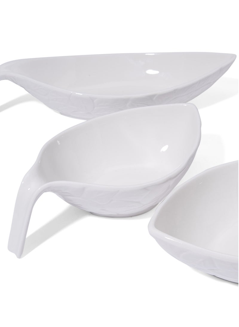 سيمفوني طقم سلطانيات ناتشير لتقديم الطعام من 3 قطع أبيض 34 x 23Ø³Ù†ØªÙŠÙ…ØªØ± - Image 2