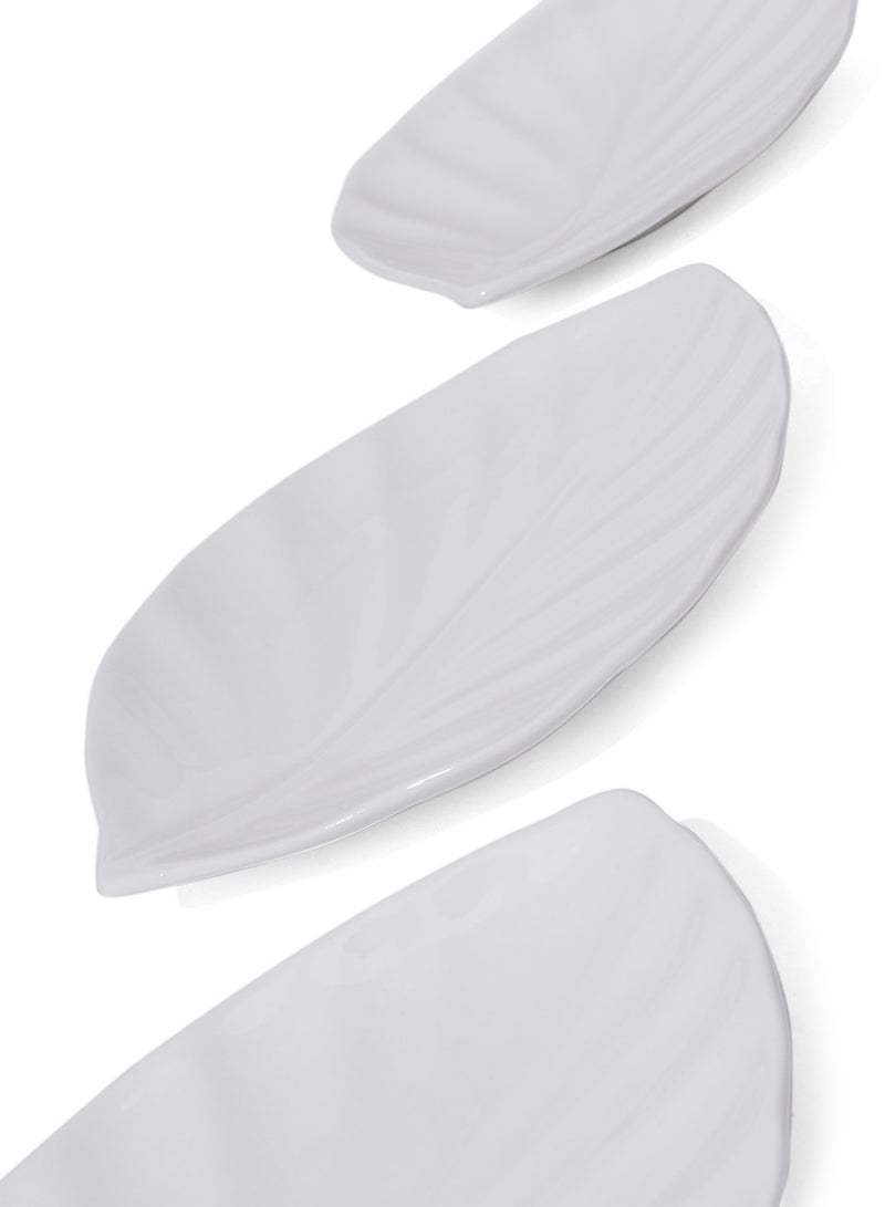 سيمفوني طبق بتصميم ورقة شجر نيتشر كانوبي من 6 قطع أبيض 17Ø³Ù†ØªÙŠÙ…ØªØ± - Image 2