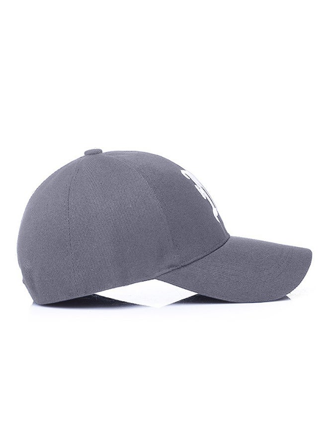 Embroidery Hip Hop Snapback Hat Grey  - Image 5
