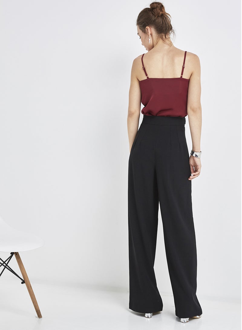 Coast - Derri Eyelet Wide Trouser Me Black - Image 1