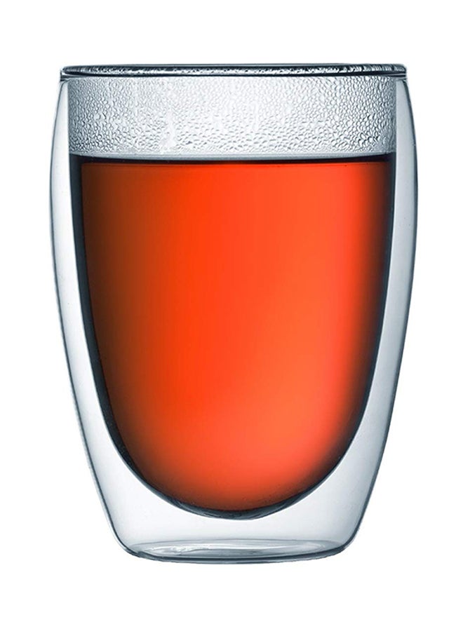 2-Piece Bodum Pavina Double Wall Glass Set Clear 350ml - Image 3
