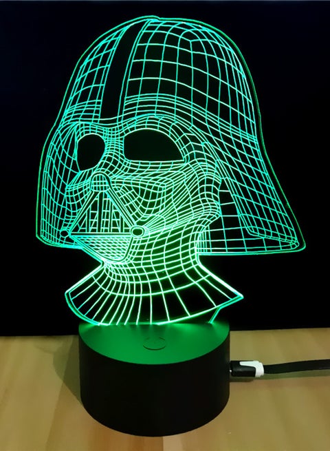 Star Wars Darth Vader Shape 3D LED Lamp Multicolour 15 x 8.7 x 21cm