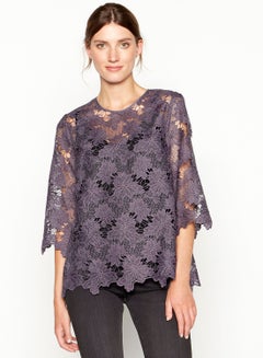 RJR.John Rocha Chunky Lace Top Purple