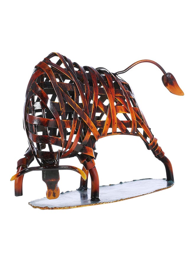 توراتس تمثال ثور من المعدن المتداخل بني - Image 1