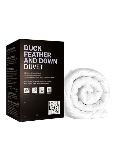 The Collection 10.5 Tog Duck Feather And Down Duvet White Double