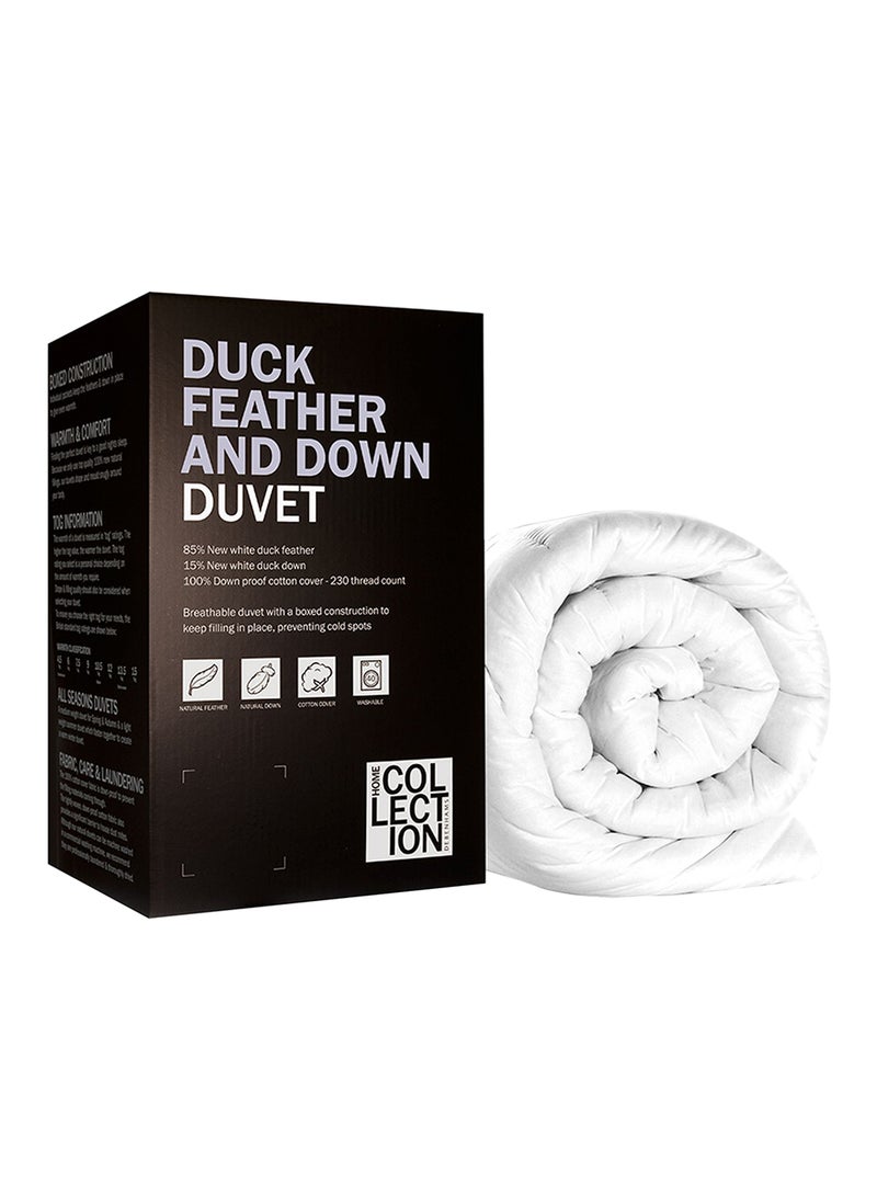 DEBENHAMS - The Collection 10.5 Tog Duck Feather And Down Duvet White Double - Image 1