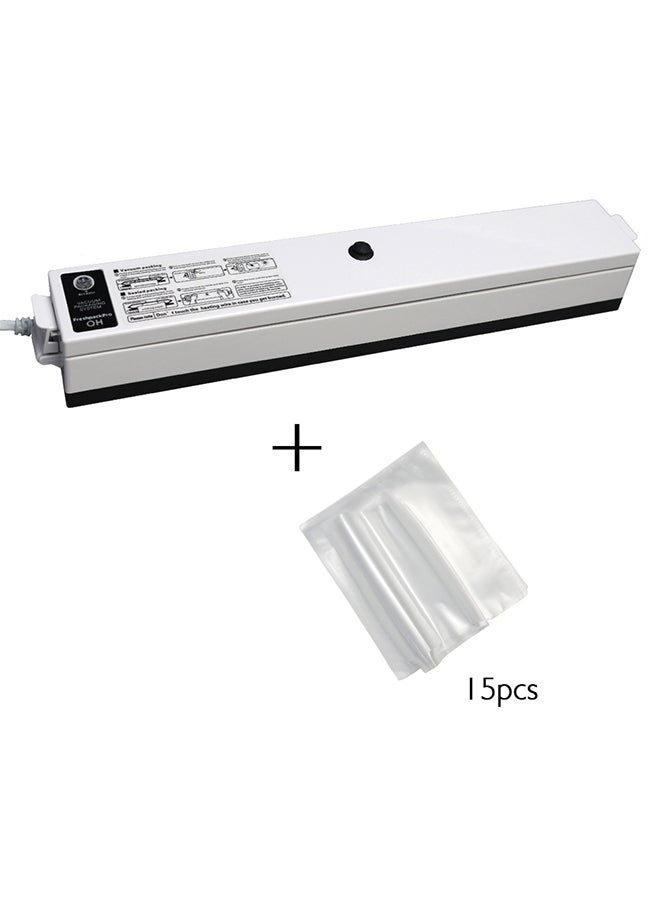 Parytretro - Food Vacuum Sealer With 15 Bags White 700grams - Image 1