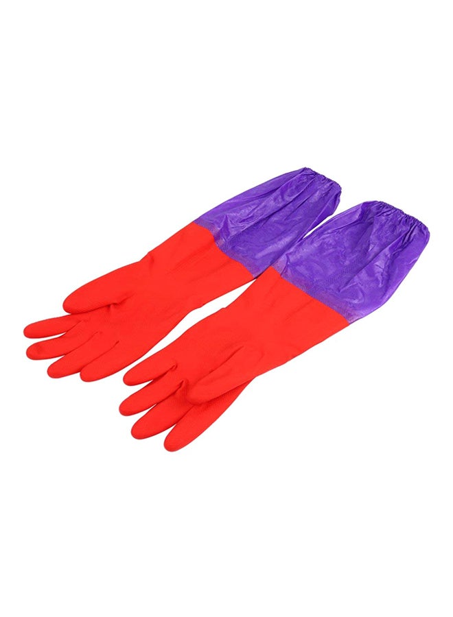 Dish Gloves Red/Purple 50cm 