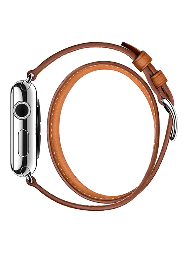 Generic - Replacement Leather Band For Apple Watch Series 2 38mm Brown - Image 1