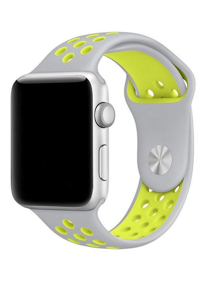 Generic - Replacement Band For Apple Watch 42mm Grey/Yellow - Image 1