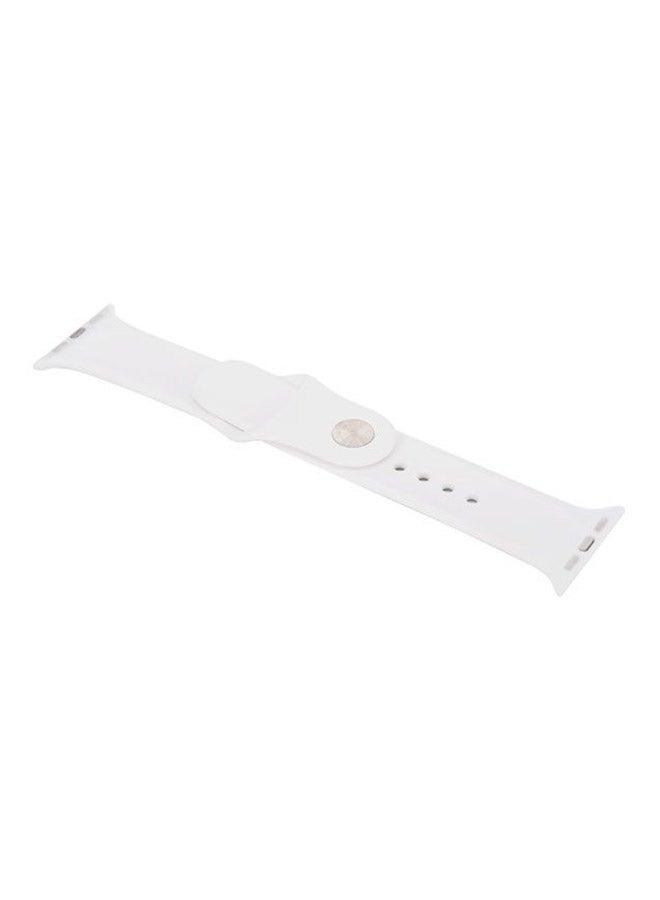 Generic - Replacement Band With Axle Connectors For Apple Watch Series 3/2/1 White - Image 1