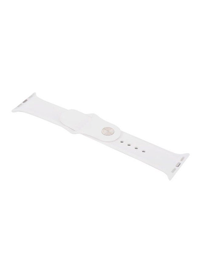 Generic - Replacement Band With Axle Connectors For Apple Watch 38mm White - Image 1