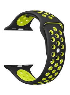 Silicone Replacement Band For Apple Watch Series 1/2 42mm Black/Green