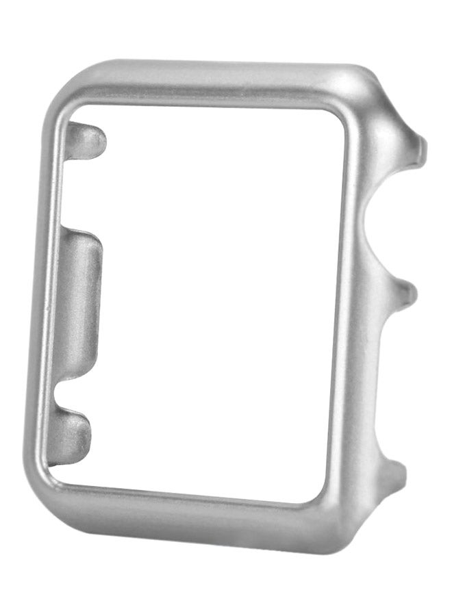 غطاء حماية صلب لساعة أبل فضي