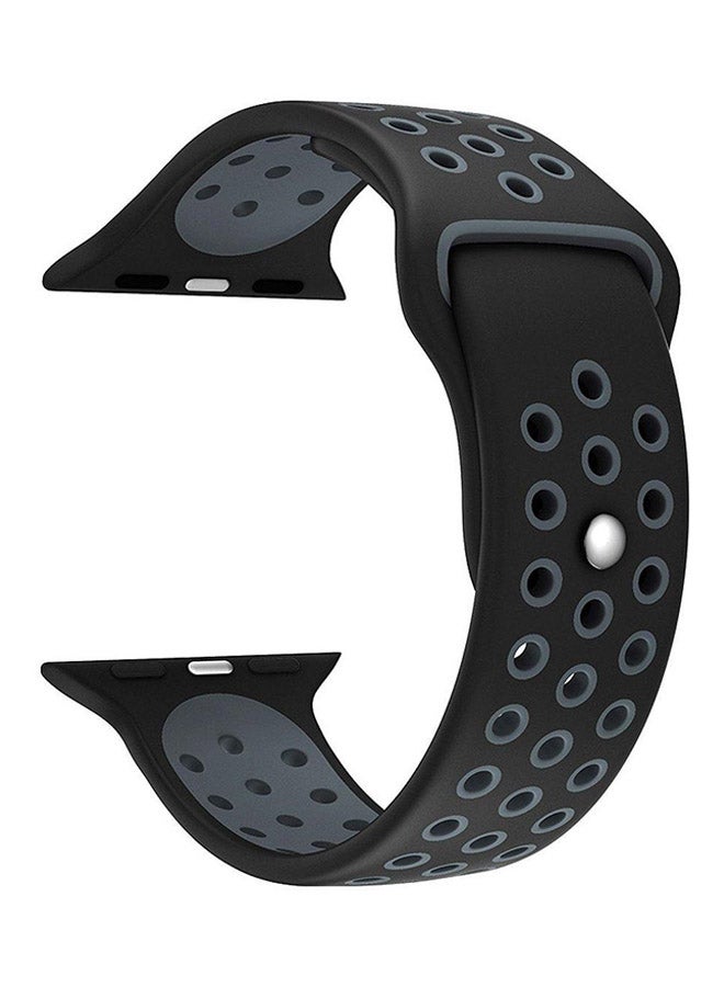 Replacement Band For Apple Watch Series 3/2/1 Black/Grey - Image 1