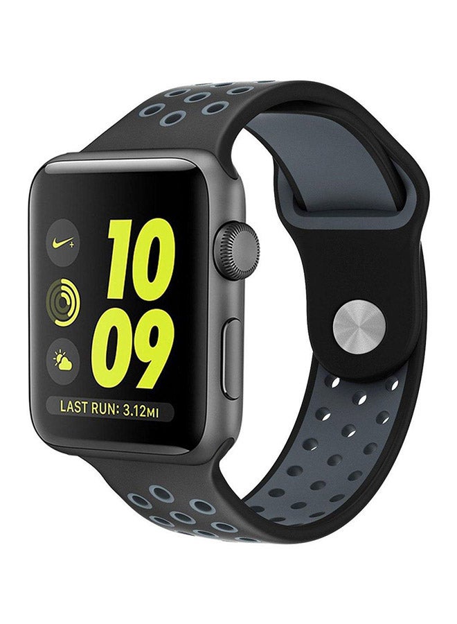 Replacement Band For Apple Watch Series 3/2/1 Black/Grey - Image 3
