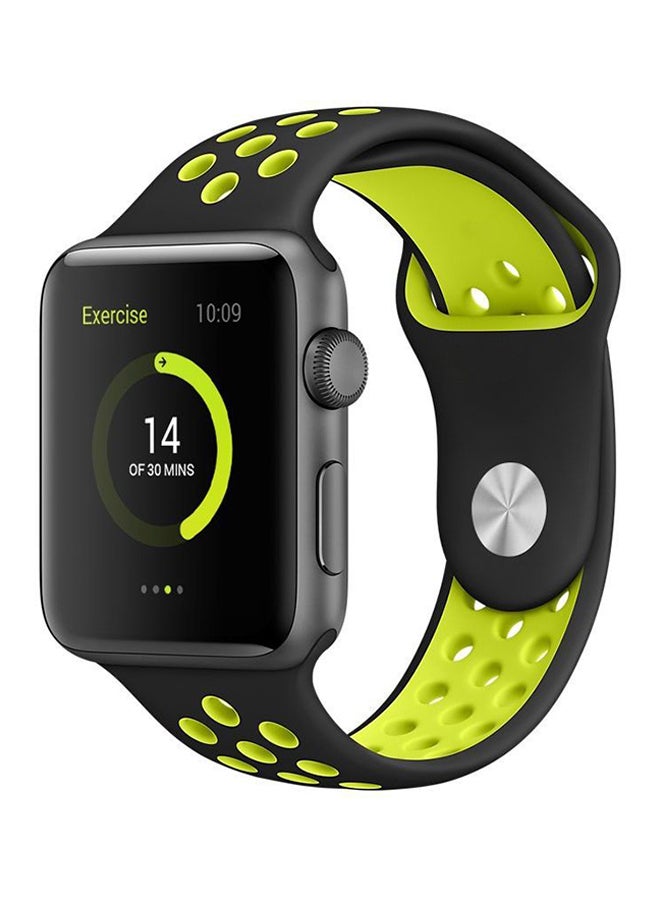 Ozone Replacement Band For Apple Watch 42mm Black/Green - Image 3