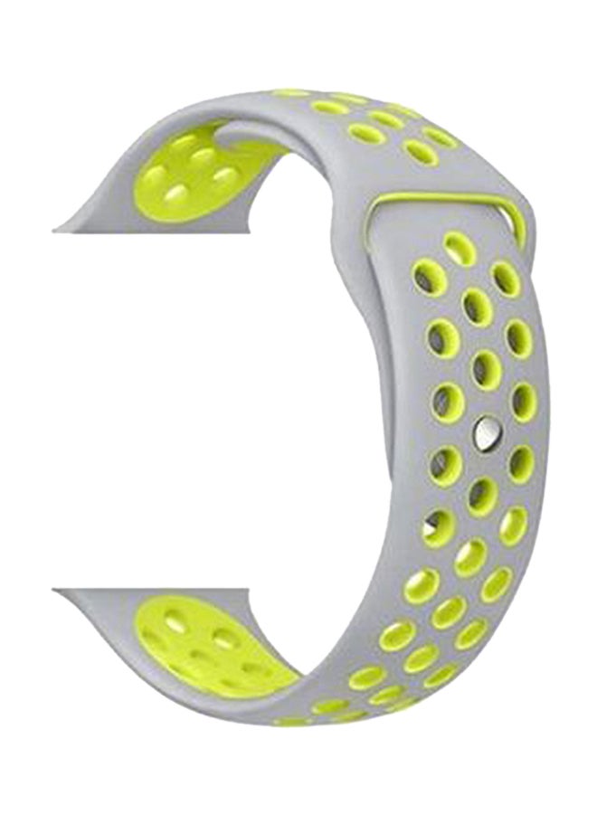Replacement Band For Apple Watch Series 3/2/1 Grey/Green - Image 1