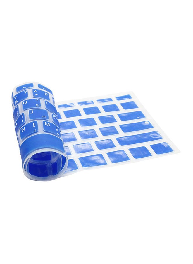 أوزون غطاء لوحة مفاتيح لجهاز أبل ماك بوك برو/آير قياس 13/15/17 بوصة مزود بشاشة ريتينا أزرق وأبيض - Image 2