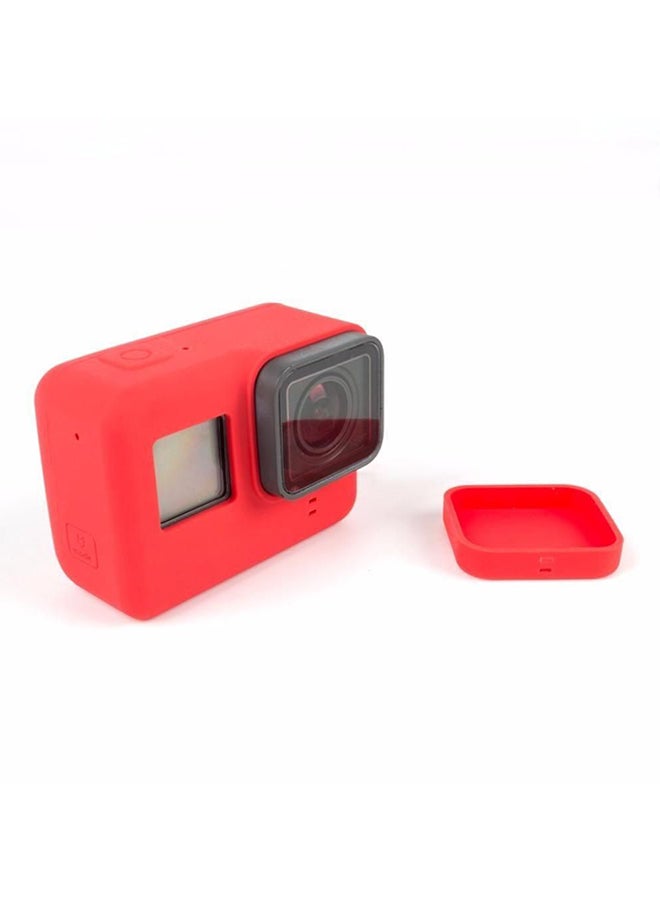 Protective Case Cover With Lens Cap For GoPro Hero 5 Action Camera Red  - Image 2