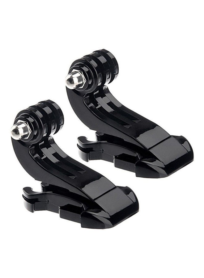 Generic 2-Piece J Shaped Hook Buckle Fixture For GoPro Hero Action Camera Set Black 