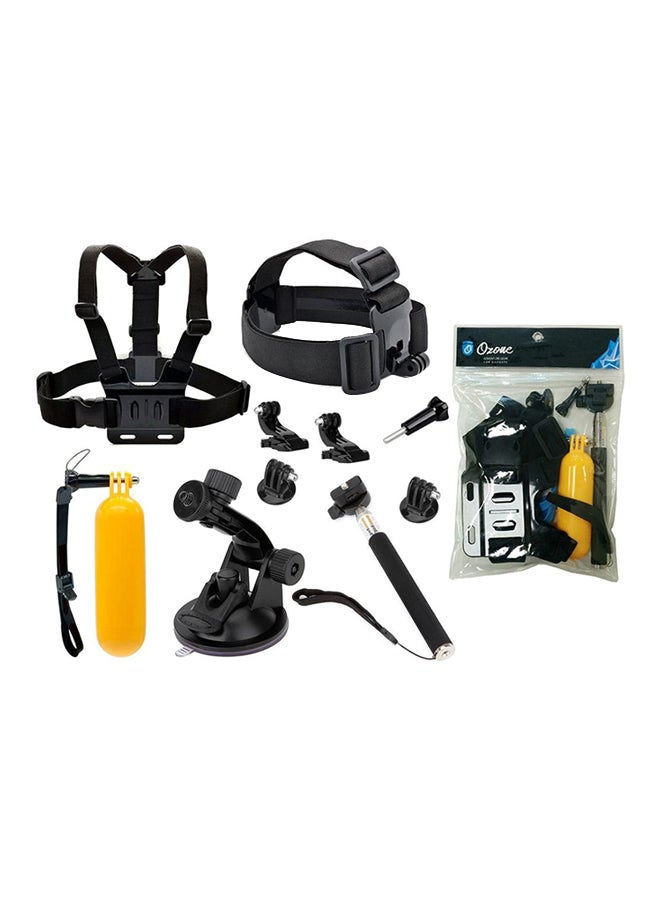 Ozone 9-In-1 Accessory Set For GoPro Hero 3/4 Black/Yellow/Silver