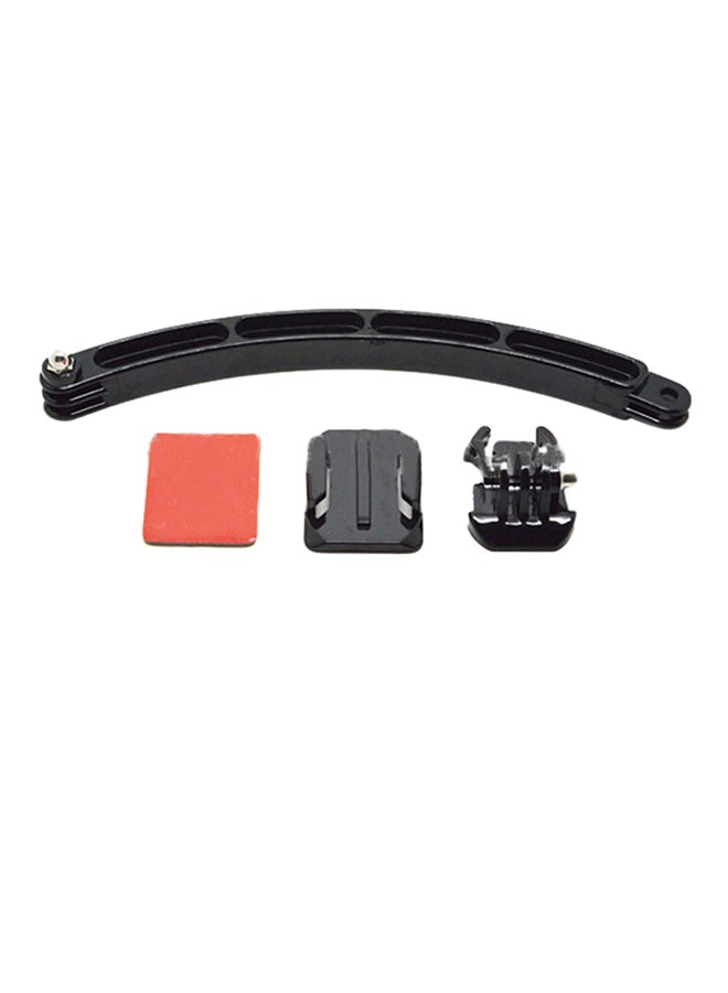 Adjustable Curved Mount With Helmet Extension For GoPro Hero 3+ Black/Red 