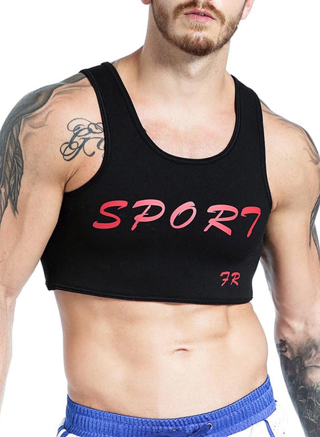 Bluelans Chest Protector Gym Vest Black/Red - Image 1