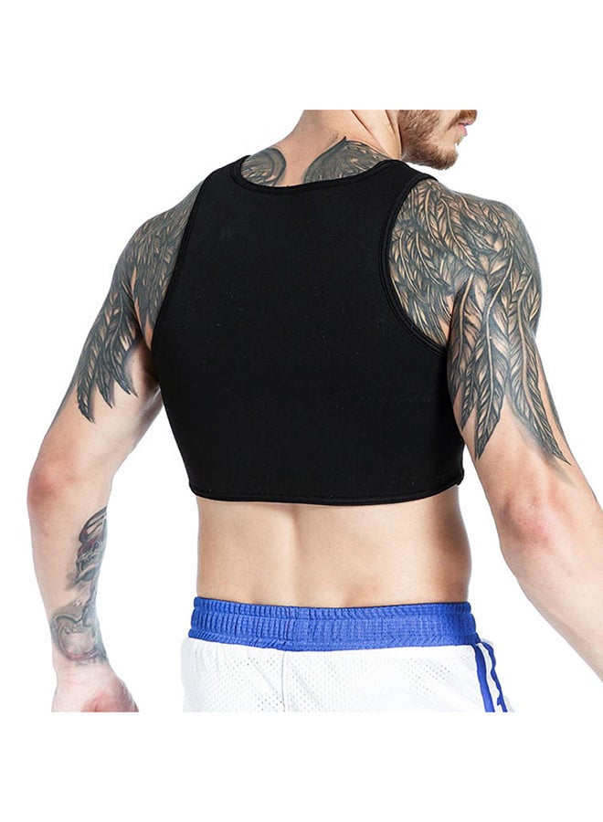 Bluelans Chest Protector Gym Vest Black/Red - Image 2