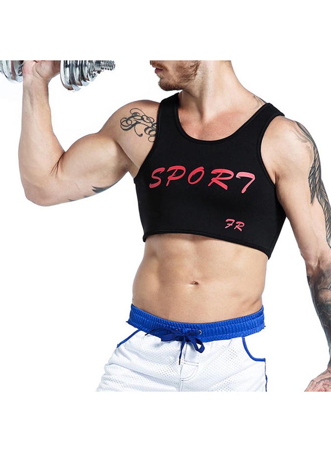 Bluelans Chest Protector Gym Vest Black/Red - Image 3