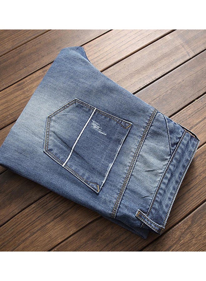 بلولانز جينز عصري ممزق أزرق - Image 2