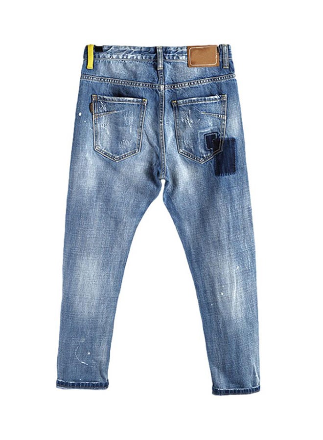 Bluelans - Hip Pop Ripped Jeans Light Blue - Image 1