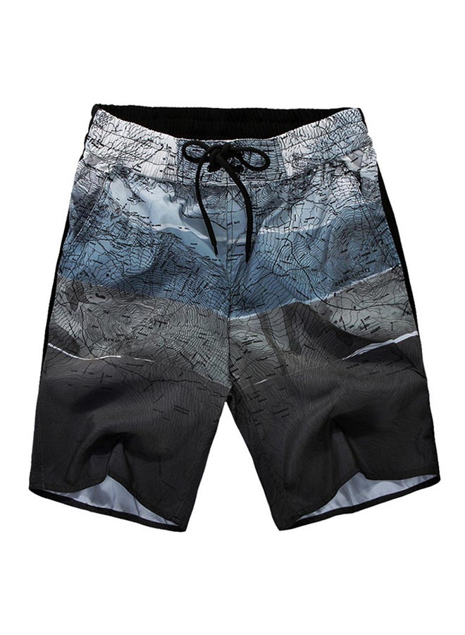 بلولانز شورت رياضي واسع لتمارين اللياقة البدنية والركض رمادي/أسود - Image 1