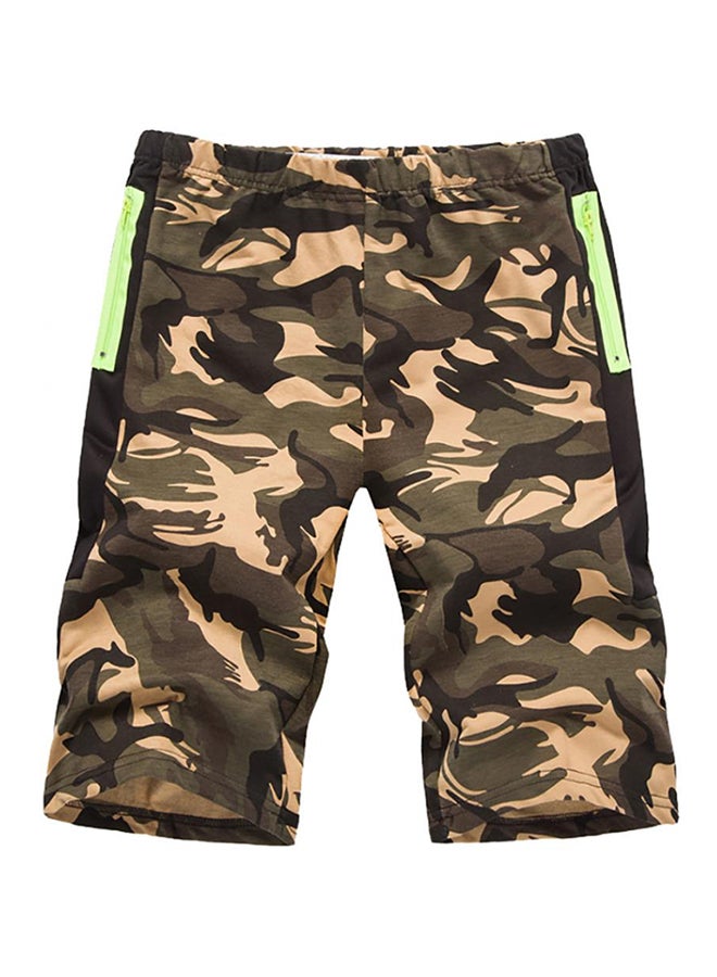 Bluelans Camouflage Print Outdoor Cargo Shorts Multicolour 
