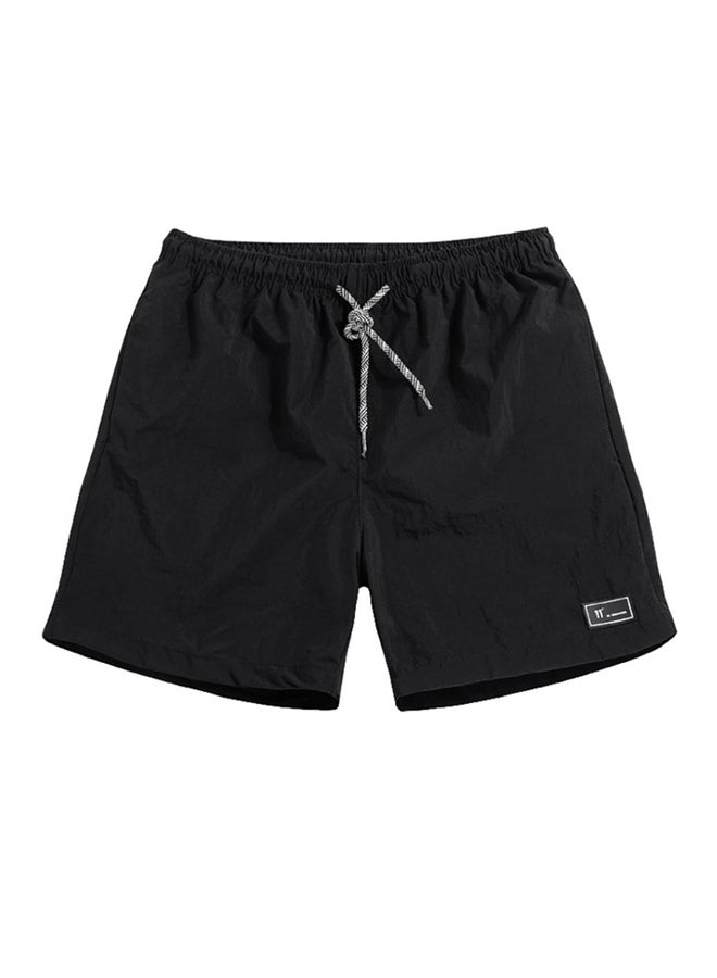 Bluelans - Solid Workout Fitness Quick Dry Shorts Black - Image 1