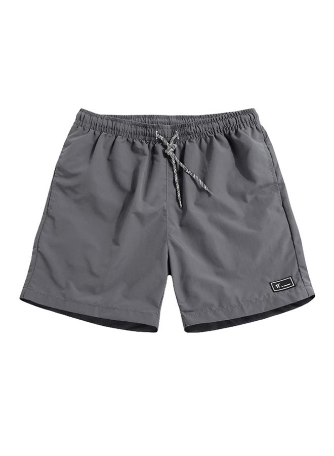 Bluelans - Solid Workout Fitness Quick Dry Shorts Grey - Image 1