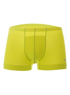 Solid Elastic Low Waist Briefs Yellow
