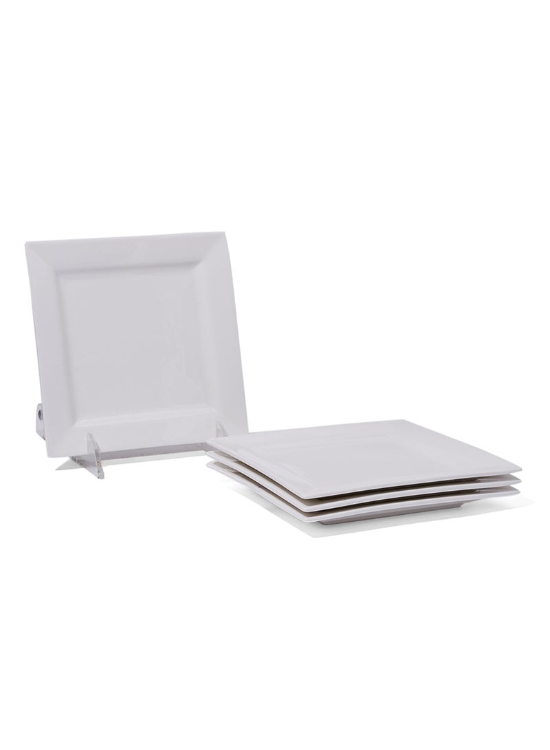 SYMPHONY 4-Piece Square Plate Set White 19cm - Image 1