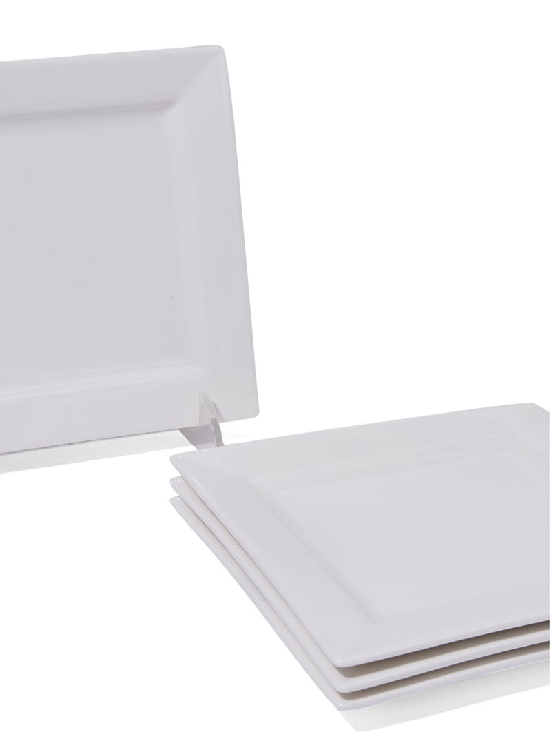SYMPHONY 4-Piece Square Plate Set White 19cm - Image 2
