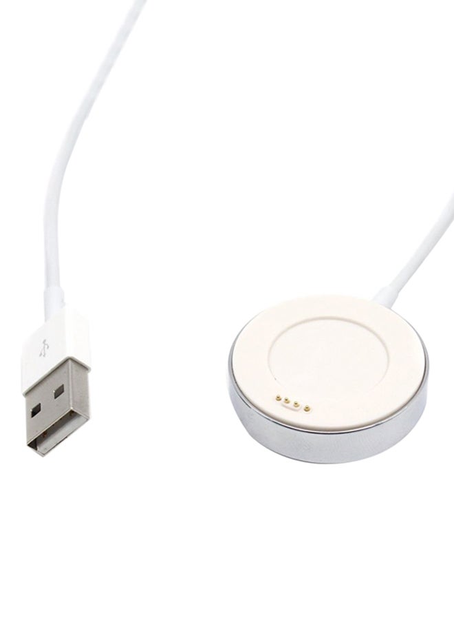 قاعدة شحن محمولة بمنفذ USB للساعة الذكية هواوي W1 أبيض