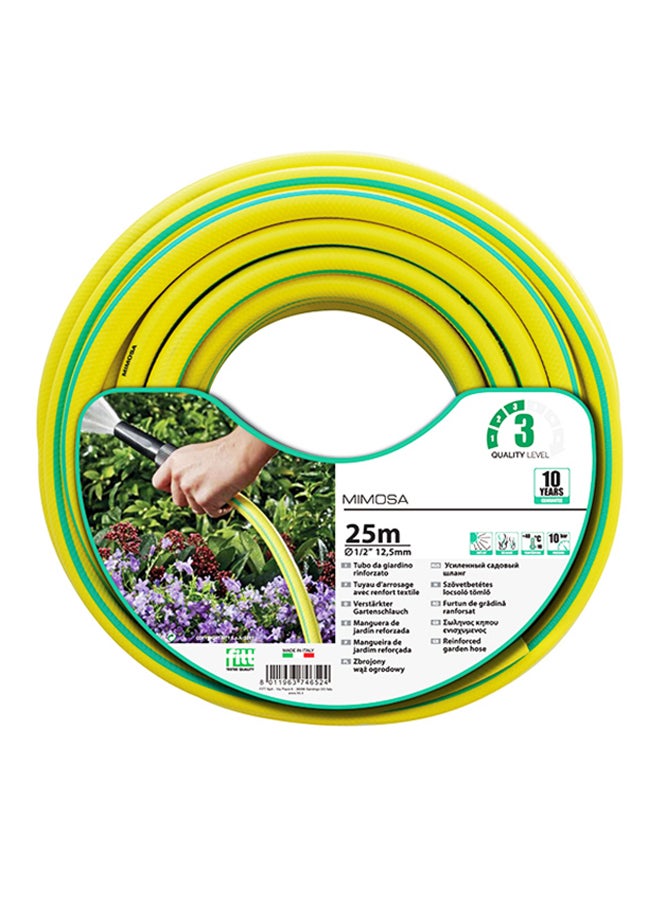 MIMOSA 0.5-Inch Garden Hose Yellow/Black 25meter