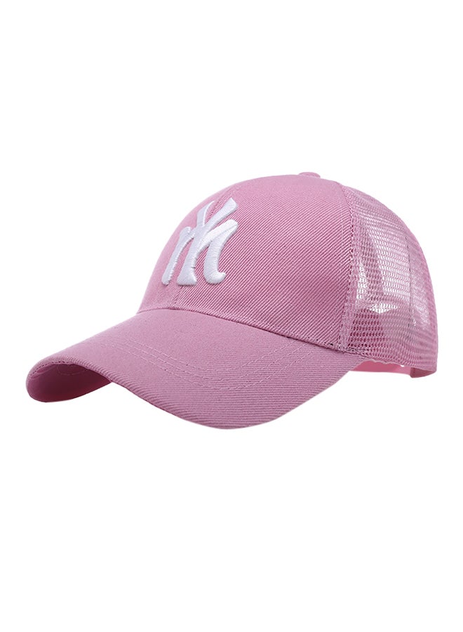 NY Embroidery Summer Mesh Snapback Hat Pink