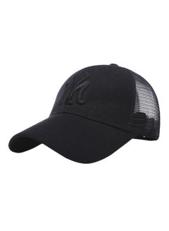 Generic NY Embroidery Summer Mesh Snapback Hat Black 