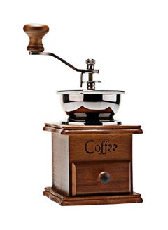 Generic Vintage Hand-Cranked Coffee Grinder Brown/Silver 8.5x9.5x17centimeter 